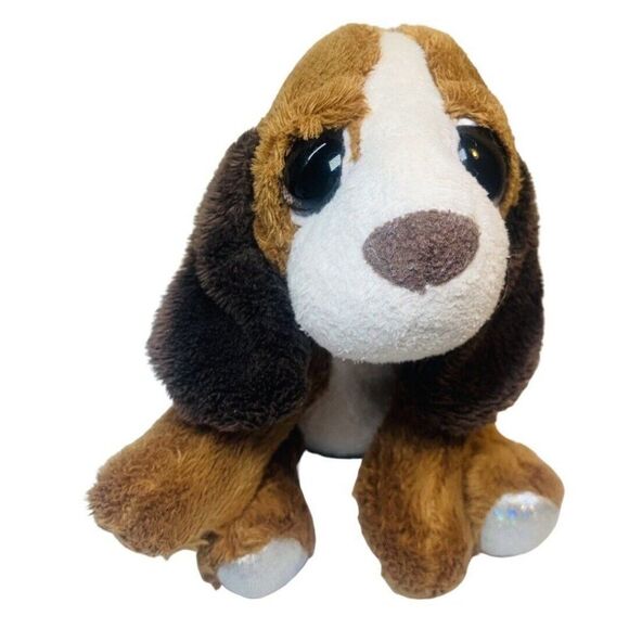 Russ Berrie Lil Peepers BAXTER the Basset Hound 8” Plush Stuffed Animal Big Eyes - Picture 2 of 8